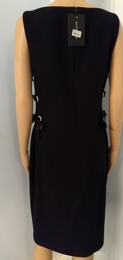St. John Black Sleeveless Black Dress w/ Side Ties